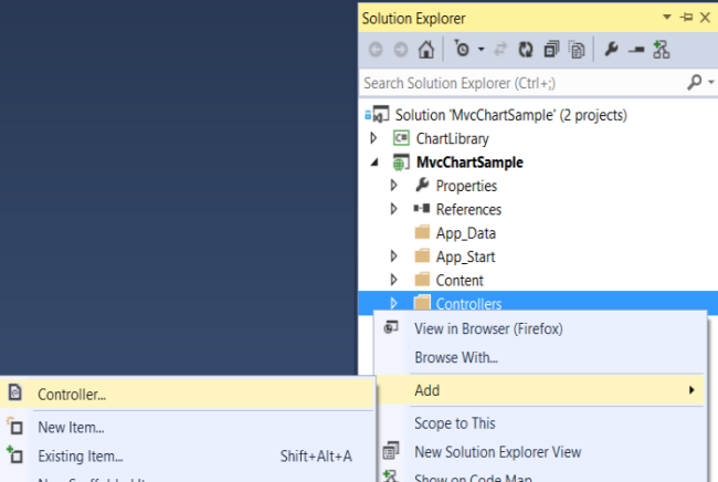 Adding Controller in MVC App